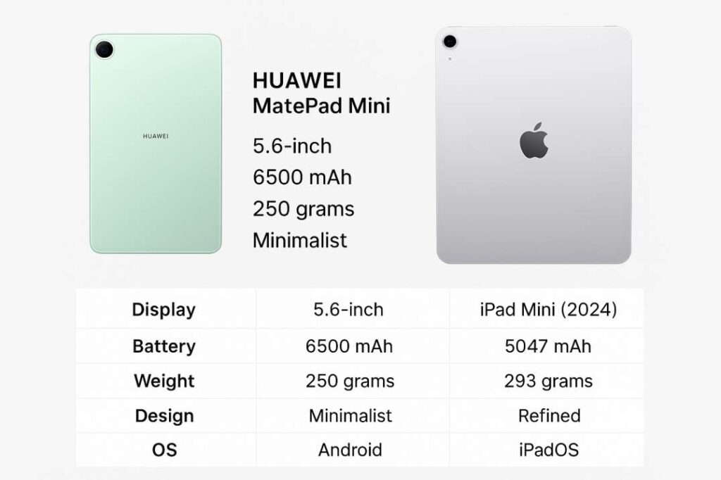 Huawei MatePad Mini vs iPad Mini